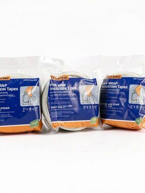Frost King Pipe Wrap Insulation Tapes 1/8 x 2 x 15′ - Self Foil and Foam 3 Pack